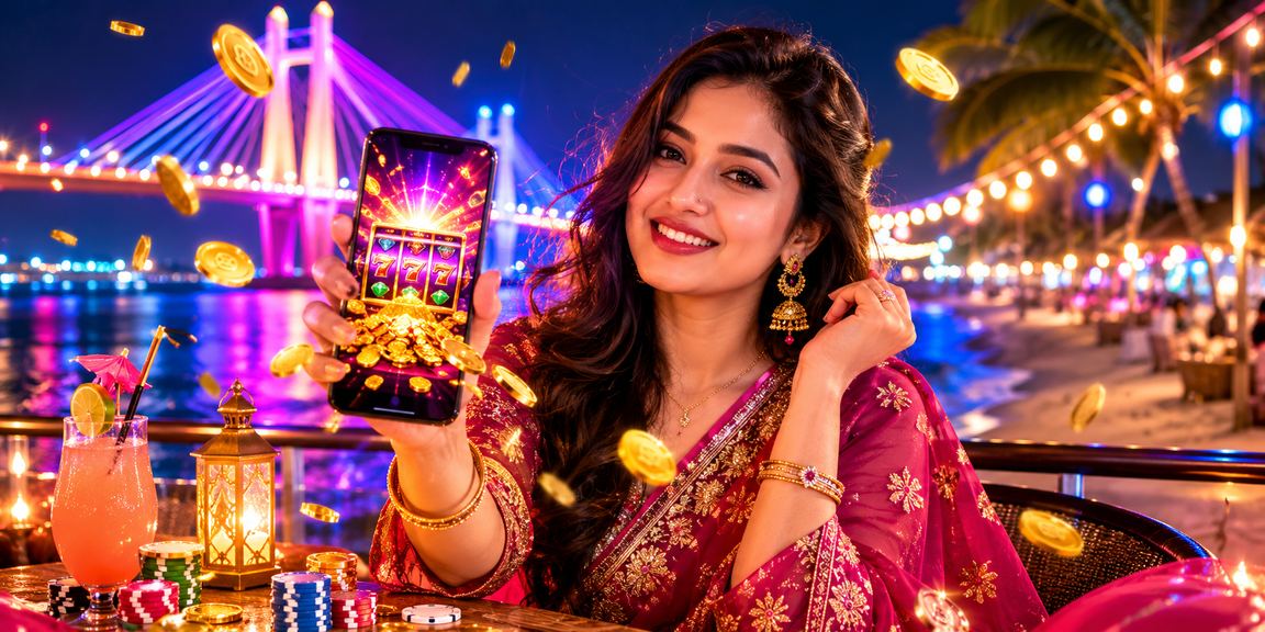 কক্সবাজার সৈকতে স্লট গেম খেলছেন একজন খেলোয়াড়